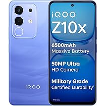 iQOO Z10x 5G (Ultramarine, 8GB RAM, 128GB Storage) | 6500 mAh